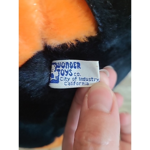 Vintage Halloween Wonder Toys Jack o Lantern Jumbo Plush Clean Odor Free 28" - Picture 6 of 10